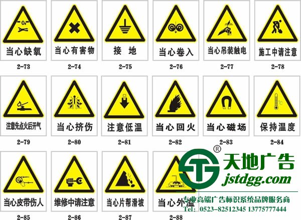 安全標(biāo)識牌使用應(yīng)該遵循的要求與原則的介紹